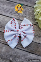 Load image into Gallery viewer, Baseball Stitch Bows
