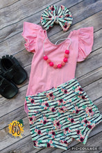 Load image into Gallery viewer, Floral Striped Bummie Set
