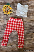 Load image into Gallery viewer, Red/White Gingham Joggers

