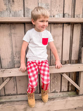 Load image into Gallery viewer, Red/White Gingham Joggers
