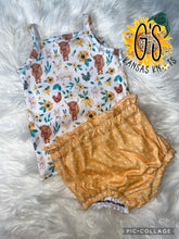 Load image into Gallery viewer, Highland Cow Tank &amp; Bloomers Set
