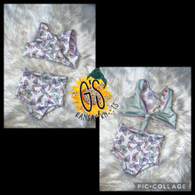 Load image into Gallery viewer, Reversible Butterfly/Floral Swim Preorder
