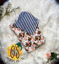 Load image into Gallery viewer, Navy Stripes w/ Fall Floral
