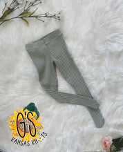 Load image into Gallery viewer, Ribbed Sage Green Tights
